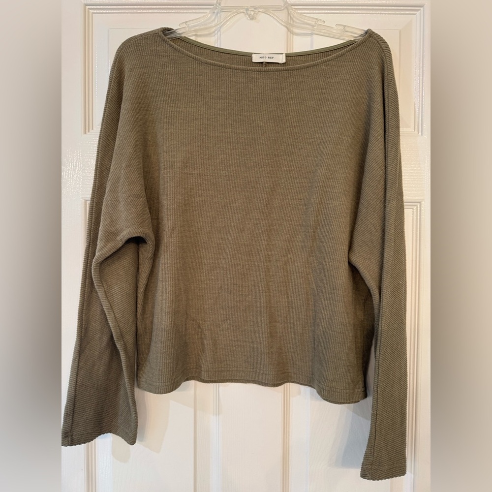 Mod Ref Dolman Sleeve Ribbed Sweatshirt